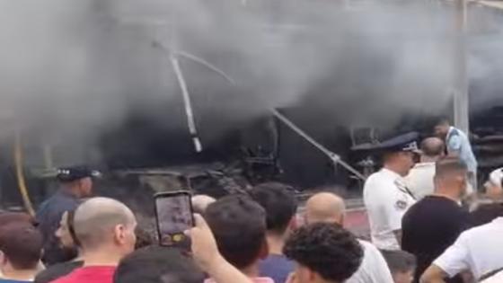 حريق مهول يلتهم محلًا للجزارة والشواية والسناك بحي أدرار بأكادير